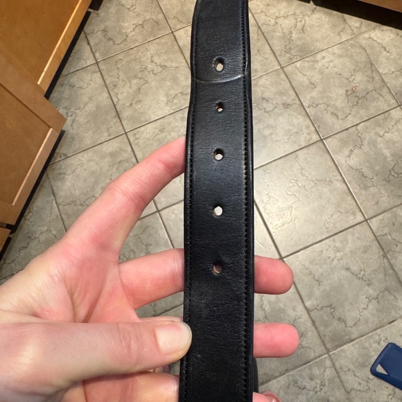 Stirrup buckle leather belt made in USA - Picture 2 of 6